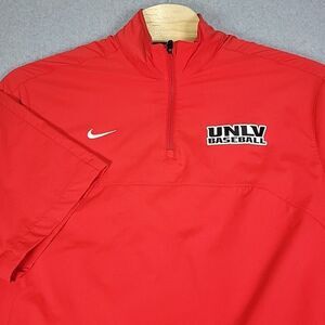 Nike Red UNLV Baseball Windbreaker Pullover